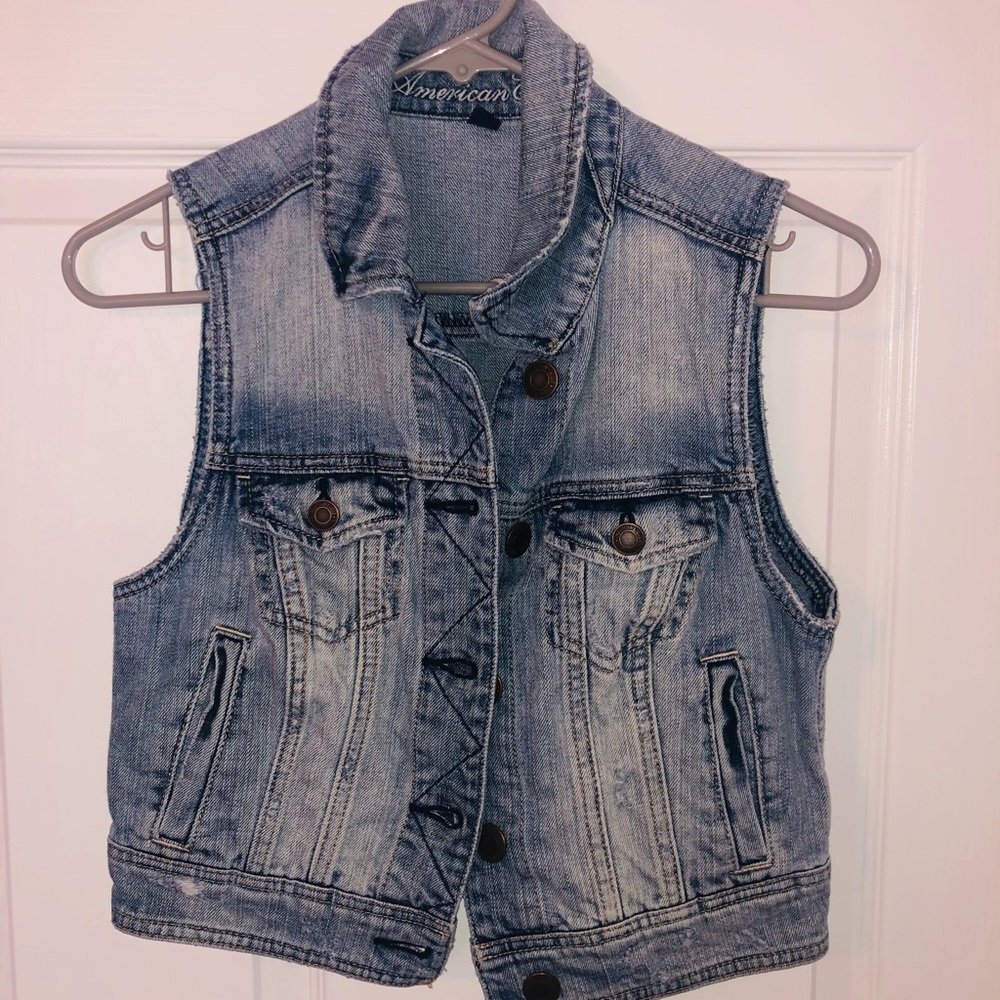 American eagle jean vest